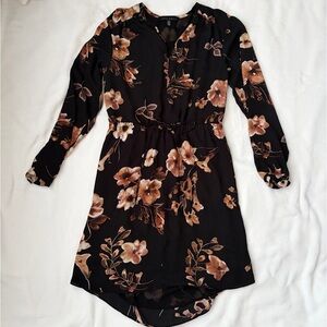 Floral Black Dress